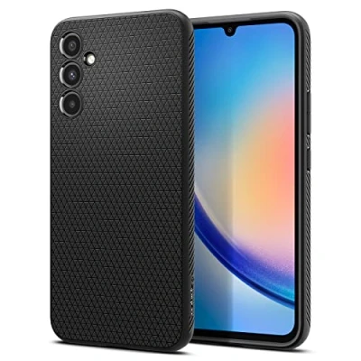 Image de Coque Samsung Galaxy A34 (5G) Silicones et TPU (doux) Spigen silicone/Coque Étui téléphone Noir Shockproof