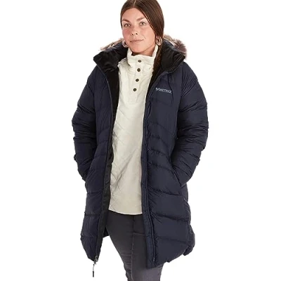 Image de Marmot Wm&#039;s Montreal Coat Veste Légère en Duvet Isolée, Facteur de Gonflement 700, Manteau d&#039;extérieur, Anorak déperlant, Coupe Vent Femme Midnight Navy FR: XS (Taille Fabricant: XS)