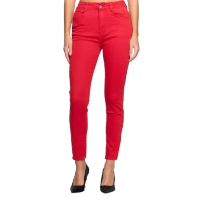 Image de Elara Pantalon Femme Super Taille Haute ChunkyrayanEL12 10 Rot 48 (4XL)