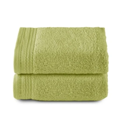 Image de Top Towel Premium Grandes Serviettes de Bain 2 essuie Mains 50 x 100 cm 100% Coton 600 grammes Citron Vert