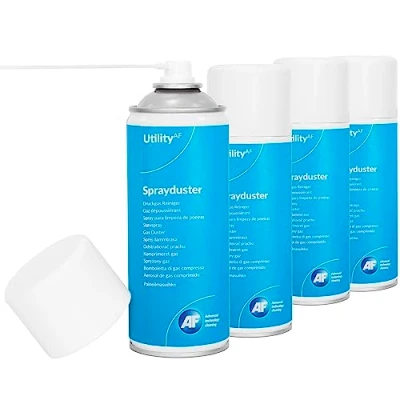 Image de AF Bombe Air Sec 400ml / Spray dépoussiérant/Aérosol inflammable/Nettoyage pour PC, matériel informatique et appareils éléctronique Lot de 4
