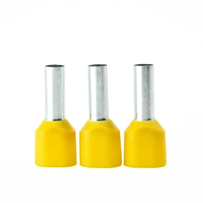 Image de ERKO cosses doubles 100 Pièces Embouts de Câblage, Section des fils 6 mm2 Longueur 14 mm professionnelles en cuivre électro zingué avec isolation polyamide