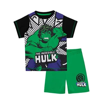 Image de Marvel Ensemble De Pyjamas l&#039;incroyable Hulk Garçon Vert 8 9 Ans