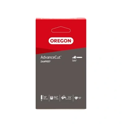 Image de OREGON 24AP Chaîne de Tronçonneuse pour Guide 25 cm, Pas 1/4&quot; Low Profile, Jauge 1,1 mm &amp; 57 Maillons d&#039;Entraînement, Faible Rebond, Gouges Demi Ronde, Compatible avec Stihl MSA161T