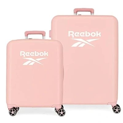 Image de Ensemble Valise Reebok Roxbury Rose 55/70 cm ABS Rigide Fermeture TSA Intégrée 119.4L 6 kg 4 Double Roues Bagage à Main