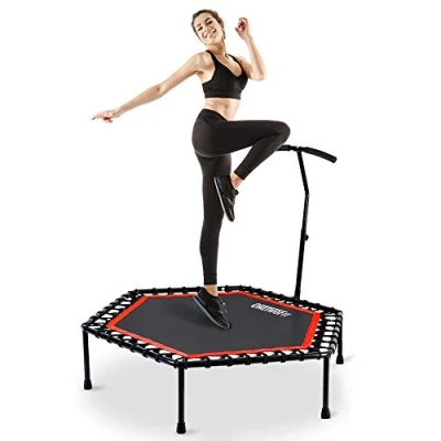 Image de ONETWOFIT Trampoline de Fitness Professionnel 48 po, avec Poignée Ajustable pour Une Utilisation en Extérieur et Intérieur, Convient au des Adultes, Capacité Poids : 150 kg OT088