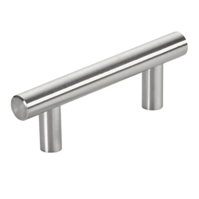 Image de SO TECH® G17 Poignée barre de meuble tube en acier affiné Trou d&#039;entraxe 64 mm Ø 12