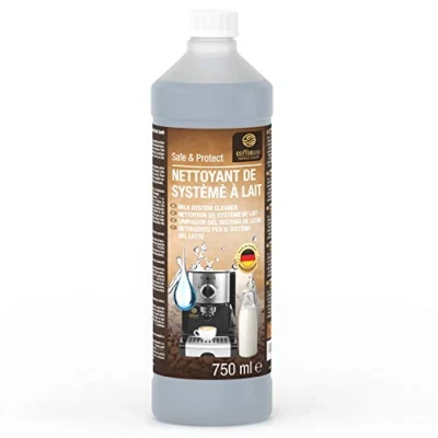 Image de 750ml Nettoyant pour système laitier Delonghi, Magnifica S, Siemens, Série EQ, Jura, Krups, Bosch, Miele, Melitta machines à café automatiques et cafetières, 50 utilisations, Coffeeano