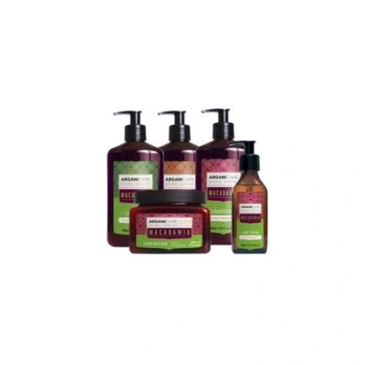 Image de ARGANICARE Shampoing 400 ML + Après Masque 500 Sérum 100 Soin Sans Rinçage Rituel Macadamia Hydrate &amp; Revitalise Cheveux Secs Abimés