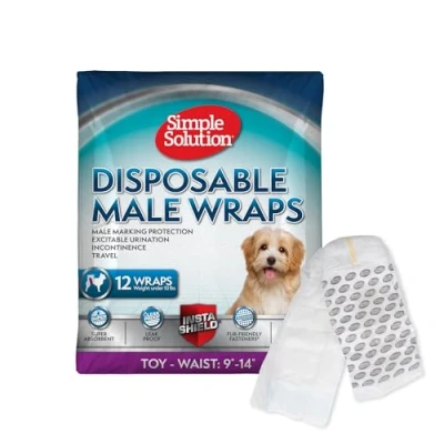 Image de Simple Solution Enveloppe jetable pour chien mâle, format jouet paquet de 12