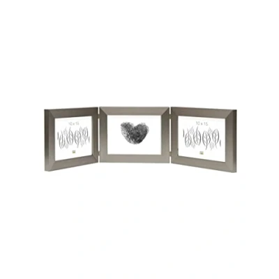 Image de Deknudt Frames S41VD1 H3H Cadre Photo Triptyque Horizontal Résine Argenté 10 x 15 cm