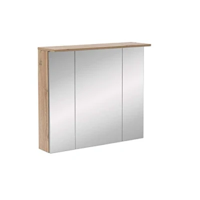 Image de Schildmeyer Nora 142530 Armoire de Toilette avec Miroir, Décor Chêne Rustique, (l x P H) 80,5 16 72,3 cm