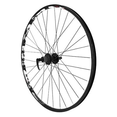 Image de ROUE VTT 29&quot; KARMA DISC ARRIERE NOIR DOUBLE PAROI MOYEU 6TROUS POUR CASSETTE SHIMANO SRAM 11 10 9 8V. 21mm INTER et 27mm EXTER