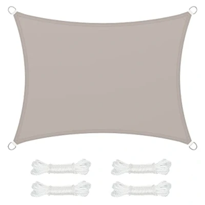 Image de SONGMICS Voile d&#039;ombrage 3 x 4 m, imperméable, avec Une Colonne d&#039;eau de 665 mm, Protection Solaire en Polyester indéchirable, UV 93%, terrasse, Jardin, Balcon, rectangulaire, Cordes 2