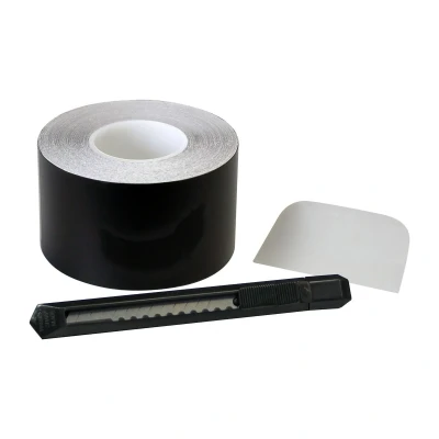 Image de Foliatec Set &#039;Chrome Out&#039; Noir Mattes Bande de Feuille 5cm x 15m