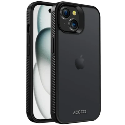 Image de Accezz Coque Givrée Robuste pour iPhone 15 Noir Neuf