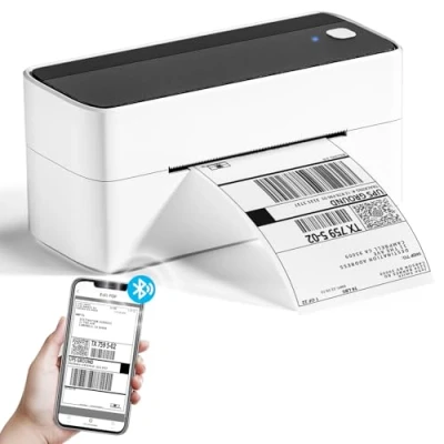 Image de Phomemo Imprimante d&#039;étiquettes Bluetooth, PM241BT Thermique Ttiquette 4X6, d&#039;expédition Bluetooth Label Printer pour Code à Barres, Amazon, DHL, FedEx, UPS