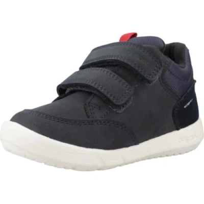 Image de Geox B Hyroo WPF Chaussures premiers pas pour enfants, Taille: 26, Navy red Cuir et textile