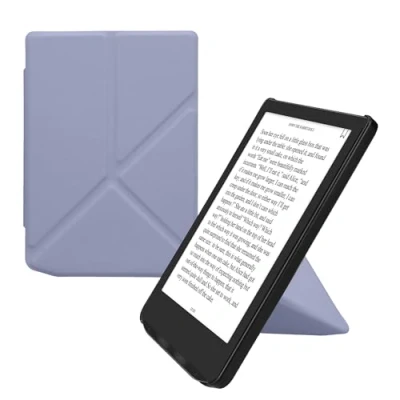 Image de kwmobile Étui Compatible avec Pocketbook Verse/Verse Pro/Verse Color/Vivlio Light/Light HD Coque à Rabat magnétique Tablette eReader Similicuir Lavande