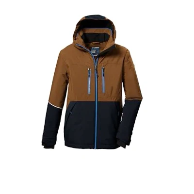 Image de killtec Garçon Veste de ski/veste fonctionnelle avec capuche et jupe pare neige KSW 388 BYS SKI JCKT, dunkelnavy, 128, 42114 000