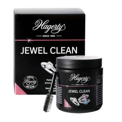 Image de Hagerty Jewel Clean Bain nettoyant Pour bijoux I 170 ml Nettoie efficacement l’or, le platine, les pierres précieuses diamant saphir rubis un éclat renouvelé Panier et brosse inclus