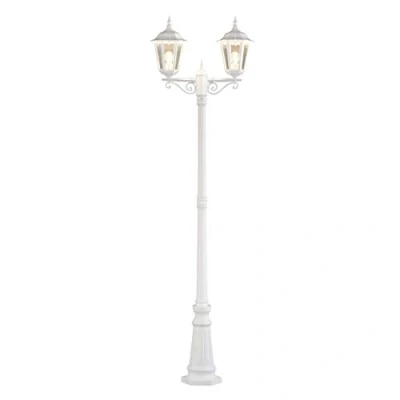 Image de Konstsmide Lampe pour mât Firenze à 2 lampes, blanche