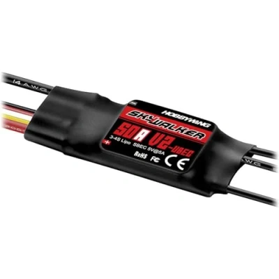 Image de HobbyWing Skywalker V2 50A 3 4s, 5A BEC Régulateur d&#039;avion RC Modèle Noir Enfant Fantaisie Amateurs, Débutants Unisexe 127 x 137 23 mm 2023 1 nombre