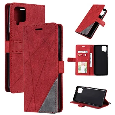 Image de QiongniAN Coque pour Samsung Galaxy A22 4G,Magnétique Etui Housse SM A225F/DS 4G / A225M/DSN A225M/N A225F A225M Étui Téléphone Red