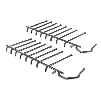 Image de DL pro Lot de 2 paniers inférieurs pour panier inférieur Bosch Siemens Constructa Balay 645102 00645102 x 9 picots pliants, Gris