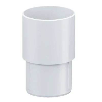 Image de INEFA raccord de tuyau descente PVC DN 100, blanc d&#039;écoulement, accessoires gouttière, montage simple par emboîtement, Made in Germany
