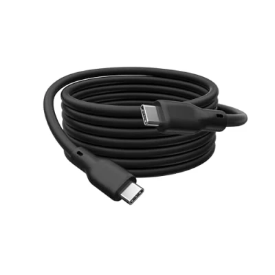 Image de DIGITUS Câble USB C 3.2 Gen 2 0,5 m Gaine en silicone flexible avec protection contre les pliures Vidéo 4K 60 Hz Jusqu’à 10 Gbit/s Noir