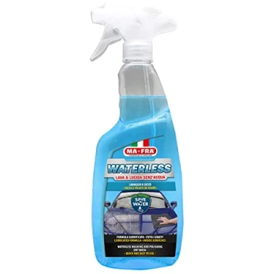 Image de Ma Fra, Waterless Wash and Polish pour Un Nettoyage à Sec Complet de la carrosserie et des vitres Voiture, sans Eau, 750ml