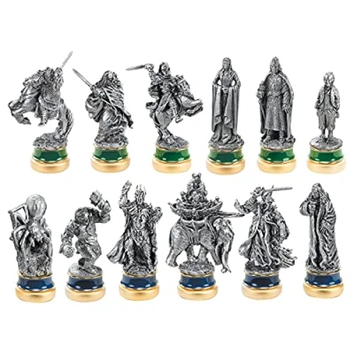 Image de the Noble Collection Lord of Rings Return King 12 Character Package Fine Pewter Figures in Box Officially Licensed Film Set Movie Props Gifts