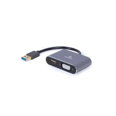 Image de Gembird A USB3 HDMIVGA 01 adaptateur graphique USB 3840 x 2160 pixels Gris Neuf