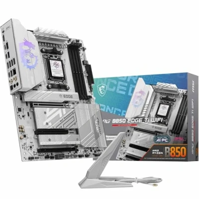 Image de MSI MPG B850 Edge TI WiFi Carte mère ATX pour processeurs AMD Ryzen 9000/8000 / 7000, AM5 VRM SPS 80A, DDR5 Memory Boost (8400+ MT/s OC), PCIe 5.0 x16, M.2 Gen5, Wi FI 7, 5G LAN