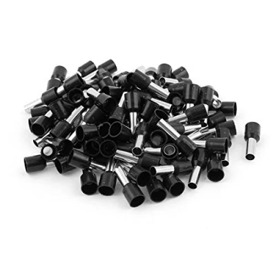 Image de sourcing map 100pcs 10mm2 Embout de Câble Câblage Cosse à Sertir électrique Fil Sertissage Borne Connecteur Terminal Virole Noir