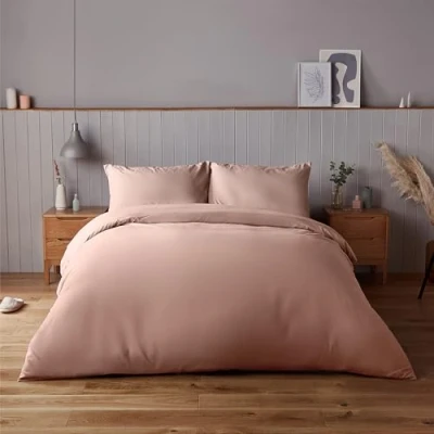 Image de Silentnight Parure de lit avec Housse Couette Super Douce et Facile d&#039;entretien King Size (220 x 230 cm) + 2 taies d&#039;oreiller Assorties Rose