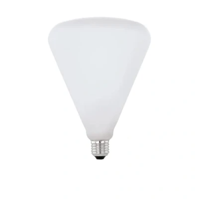 Image de Eglo Lampe LED E27 dimmable, Big Size, ampoule conique de très grande taille en verre blanc opale, 4,5 watts (correspond à 40 watts), 470 lumens, chaud, 2700 Kelvin, R140, Ø 14 cm