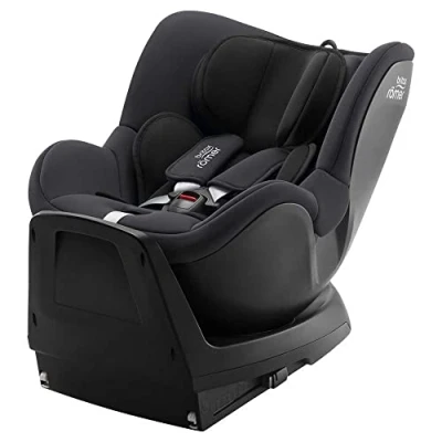 Image de Britax Römer Siège Auto DUALFIX PLUS, avec insert nouveau né et ISOFIX, pour enfants de 40 à 105 cm i Size, Naissance 4 ans, Midnight Grey