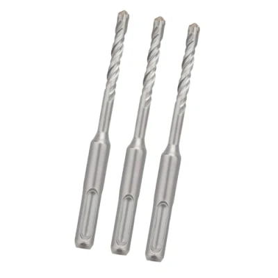 Image de hsawbit SDS Plus Lot de 3 forets pour marteau perforateur 4 mm x 110 Mèche à maçonnerie pointe croisée en carbure murs briques, béton, pierre