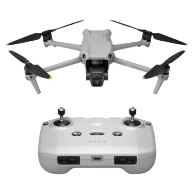 Image de DJI Air 3 (DJI RC N2), drone à télécam. moy. et double caméra principale grand angle, temps de vol max. 46 min, détection d’obstacles omnidirect., photos 48 MP, vidéo HDR 4K/60 ips, O4, C1 certifié