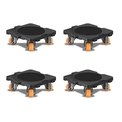 Image de ONEON Lot de 4 roulettes Transport Douces en TPE Rotation à 360 Charge maximale : 75 kg