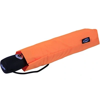 Image de iX brella mid class Parapluie de poche léger et solide avec fonction d’ouverture fermeture automatiques orange fluorescent 95 cm