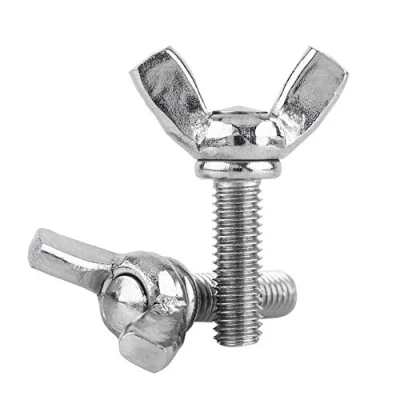Image de 5pcs Vis à Oreilles M5 en Acier Inoxydable, Aile Papillon pour Fixation de la Machine 8 Styles 10mm 40mm(M5*20mm)