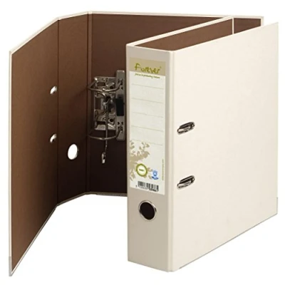 Image de Exacompta Réf. 53986SE 1 Classeur à levier A4 MAXI Prem&#039;Touch FOREVER Dos de 80 mm Mécanique Dimensions extérieures : 32 x 29 8 cm Format classer Coloris Ivoire