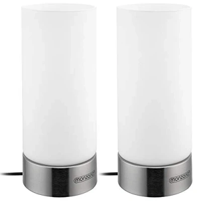 Image de monzana 2x Lampes de table Lumo LED Fonction tactile luminosité réglable Chevet Salon Bureau éclairage intérieur