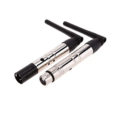 Image de Lixada 2.4G ISM DMX512 sans fil Masculin et féminin 2 en 1 XLR récepteur émetteur d‘eclairage LED pour la scène PAR lumière de soirée avec antenne