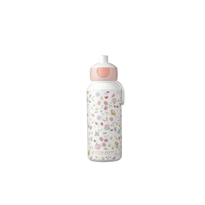Image de Mepal Gourde Pop up Campus Little Dutch Étanche pour L&#039;école Réutilisable Enfant Sans BPA et Lavable au Lave Vaisselle 400 ml Flowers &amp; Butterflies