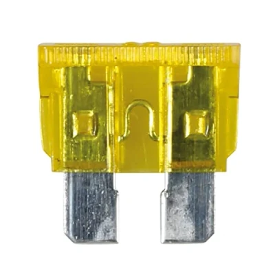 Image de OROK Lot de 10 Fusibles 20A enfichables jaune, fusible voiture 20A, plat pour tous types véhicules (véhicules utilitaire, engins agricoles...) plats auto