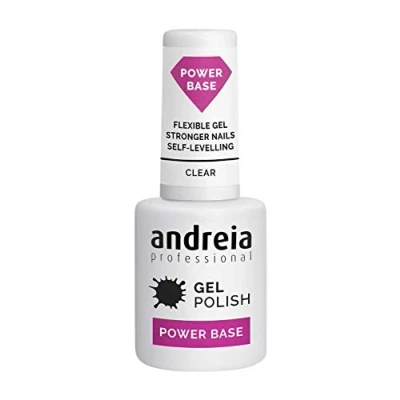Image de Andreia Professional Vernis à Ongles Transparent Power base Haute Viscosité pour les plus forts Gel de Extensions d&#039;Ongles Vegan 10.5ml